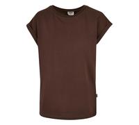 Urban Classics Women's Ladies Organic Extended Shoulder Tee T-Shirt, Brown, M