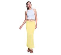 Women's Long Skirt Petticoat Saree Shapewear High Waist Underskirt Summer Comfortable Maxi Girls Ladies Gypsy Midi Casual Fashionable Great Gift (as8, alpha, x_l, regular, regular, Yellow)