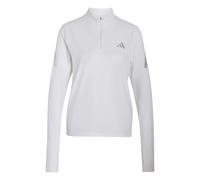adidas Women's Adi365 Running Iconic Half Zip Sweatshirt, white/REFLECTIVE SILVER, S