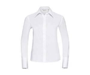 Women's long sleeve blouse Russell Athletic Ultimate Non-iron Blanc 3XL