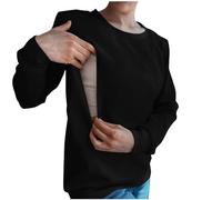 Women's Long Sleeve Breastfeeding Sweatshirts Top Maternity Nursing Pullover Pregnancy Solid Color Clothes Womens Sweatshirt Womens Tops Sweatshirts for Women UK, Size S-XXL Black