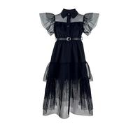 Women's Long Sleeve Cosplay Costume Dress Halloween Carnival (Code 8078) (Black Tulle, 12 years)