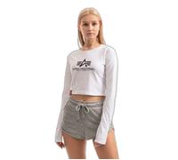 Women's long sleeve crop top Alpha Industries Basic Blanc L