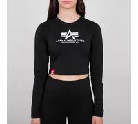 Women's long sleeve crop top Alpha Industries Basic Noir S