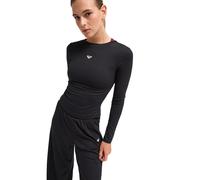 Roxy Rise&vibe Rib Crossed Long Sleeve Top Black XS Woman
