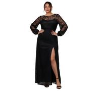 Women's long sleeve dress Goddiva Maxi Noir 46