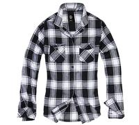 Brandit Amy Flannel Long Sleeve Shirt White,Black 6XL Woman