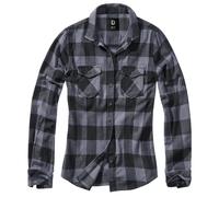Women's long sleeve flannel shirt Brandit Amy Noir 4XL
