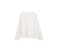 Women's Long Sleeve Glitter Striped T-shirt Tom Tailor Blanc 2XL