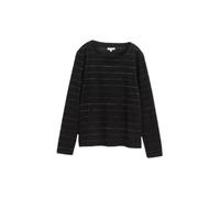 Women's Long Sleeve Glitter Striped T-shirt Tom Tailor Noir L
