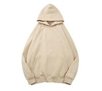 Women's Long Sleeve Hoodie - Large Size Sweatshirt with Pocket Hoodies Solid Colour Autumn and Winter Warm Casual Loose Pullover for Sports Jogging Bodybuilding Daily