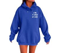 Women's Long Sleeve Hoodie, Women's Plus Size Letter Print Casual Comfortable Fit Pullover Chic And Elegant Loose Fit Classic Streetwear For Winter Top