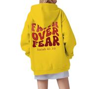 Women's Long Sleeve Hoodie, Women's Plus Size Letter Print Casual Comfortable Loose Fit Loose Fit Pullover Oversize Chic And Elegant Streetwear For Autumn Winter Top