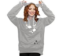 Women's Long Sleeve Hoodie, Women's Plus Size Sweatshirt with Pets Pockets Loose Fit Casual Printed Pullover Chic and Elegant Comfortable Fit Soft Hoodie