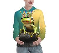Womens Long Sleeve Hoodies Pullover Sweatshirts Cute Frog Printed Fall And Winter Fashion Hoodie Teen Girls Loose Fit Casual Drawstring Hooded Tops With Pockets