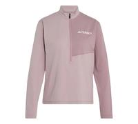 adidas Women's Terrex Multi Climacool Half Zip Long Sleeve Shirt, Dual Lilac/Magic Mauve, L