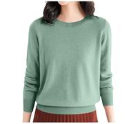 Womens Long Sleeve Jumpers, Women Jumpers and Sweaters, Crewneck Long Sleeve Knitted Sweater Loose Fit Pullover Tops Knitted Cricket Jumper Womens Stretch