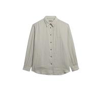 Women's long sleeve linen shirt Superdry Boyfriend Beige S