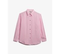 Women's long sleeve linen shirt Superdry Boyfriend Rose 2XS
