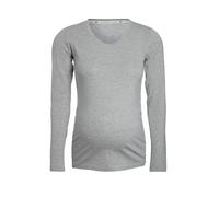 Women's Long Sleeve Maternity T-Shirt Baby's Only Glow Gris XL