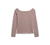 Women's long sleeve off-the-shoulder T-shirt Superdry Bardot Rouge L
