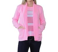 Womens Long Sleeve Open Front Knit Stripe Jumper Ladies Twin Set Stripped Knitted Cardigan Classic Sweater Casual Wear Top Winter Wear Fancy Party Wear Stripes Cardigan Plus Size S-XL Dusty Pink