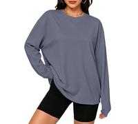 Womens Long Sleeve Oversized T Shirts Loose Crew Neck Graphic Tee Tops | soft stretchy polyester blend, casual loose fit, chic graphic blouse for daily outfits, trendy and stylish y2k