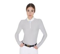 WOMEN'S LONG SLEEVE POLO SHIRT IN TECHNICAL FLEECE FABRIC