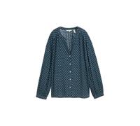 Women's long sleeve printed blouse Tom Tailor Bleu 36