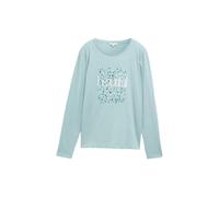 Women's Long Sleeve Printed Front T-shirt Tom Tailor Vert 3XL