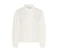Women's Long Sleeve Ruffled Shirt KAFFE KASuma Blanc 40