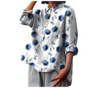 Women's Long Sleeve Shirt Collar Buttons Floral Print Blouses and Blouses Plus Size Loose Casual Tops Trendy Breathable Chic and Elegant Autumn and Winter Tunic