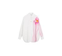 Desigual Oversized Large Flower Print Shirt Style Gloss 26SWCW18 White