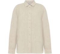 Women's long sleeve shirt KnowledgeCotton Apparel Loose Linen Gris XS
