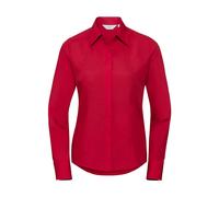 Women's long sleeve shirt Russell Athletic Fitted Poplin Rouge M