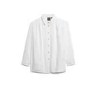 Superdry Longline Long Sleeve Shirt White XL Woman