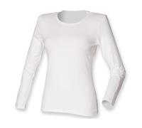 Women's Long Sleeve Stretch T-Shirt SF Clothing Feel Good Blanc M