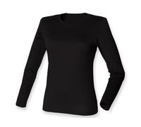 Women's Long Sleeve Stretch T-Shirt SF Clothing Feel Good Noir L