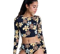 Roxy The Beach Babe Long Sleeve Rash Guard Blue S Woman