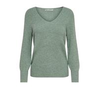 ONLY Women's ONLATIA L/S V-NECKCUFF Pullover KNT NOOS Pullover Sweater, Chinois Green/Detail:W. Melange, M