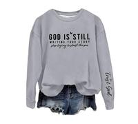 Women's Long Sleeve Sweatshirt without Hood Printed Large Size Pullover Round Neck Chic Streetwear Loose Basic Autumn and Winter Top for Sports Jogging Bodybuilding Fitness Gym