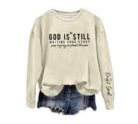 Women's Long Sleeve Sweatshirt without Hood Printed Large Size Pullover Round Neck Chic Streetwear Loose Basic Autumn and Winter Top for Sports Jogging Bodybuilding Fitness Gym