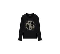Guess T-Shirt Women Round Crystals Logo