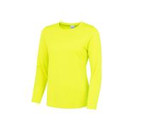 AWDis Womens Long Sleeve Cool T Electric Yellow