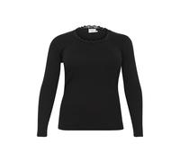 Women's long sleeve T-shirt KAFFE Curve Britt Noir M