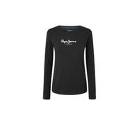 Pepe Jeans New Virginia Women's T-Shirt Slim Fit Long Sleeve Black (Black), S