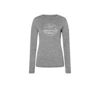super.natural - Women's Mountain Girl L/S - Merino shirt size S, grey/white