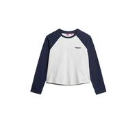 Superdry Essential Logo Baseball Long Sleeve T-shirt Beige XS Woman