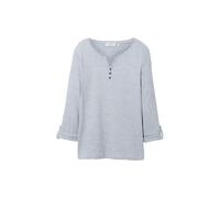 Women's long sleeve T-shirt Tom Tailor Henley Bleu M