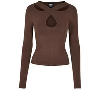 Women's long sleeve T-shirt Urban Classics Crossed Cut Out GT Marron 3XL